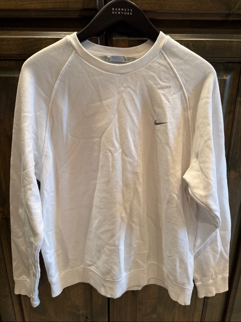 Men’s Nike Crewneck White Sweatshirt Pullover Medium $50!
